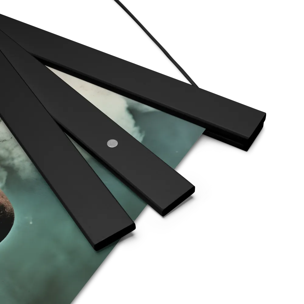 Clouded Thoughts | Poster With Black Wood Hanger | 10″×10″