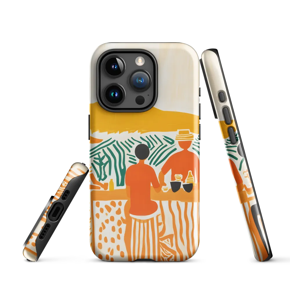 Summer Vibes: Café Conversations | Phone Case |  15 Pro | Tough Case | Glossy