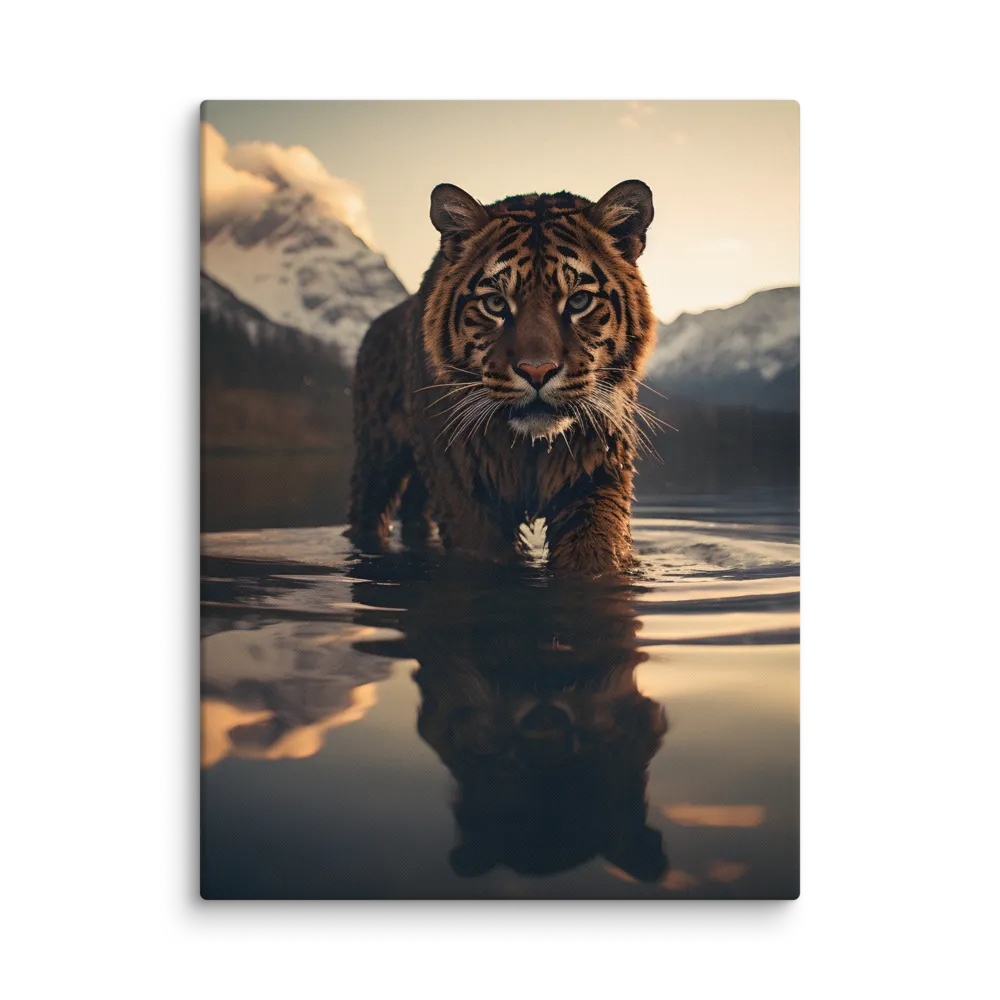 Majestic Reflection: The Tiger's Domain