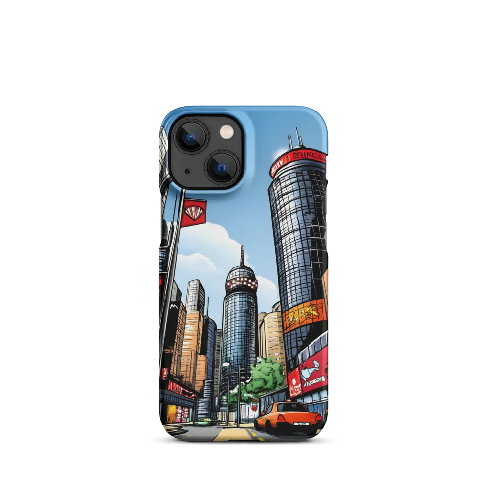 Urban Pulse: A Comic Cityscape | Phone Case |  13 Mini | Snap Case | Matte