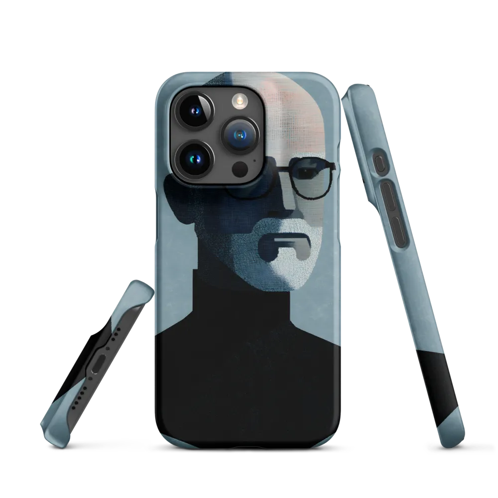 Minimalist Portrait of a Modern Man | Phone Case |  15 Pro | Snap Case | Matte