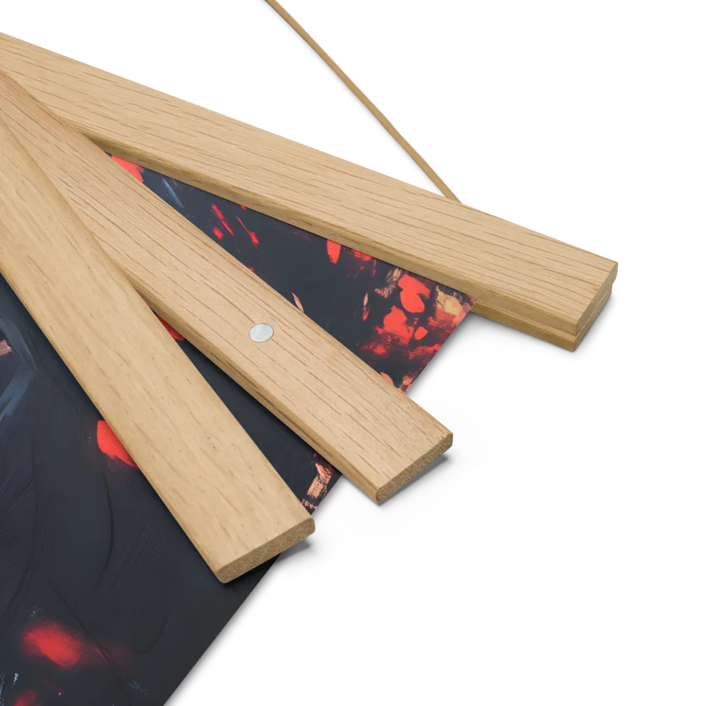 Whispers of Melancholy | Poster With Oak Wood Hanger | 10″×10″