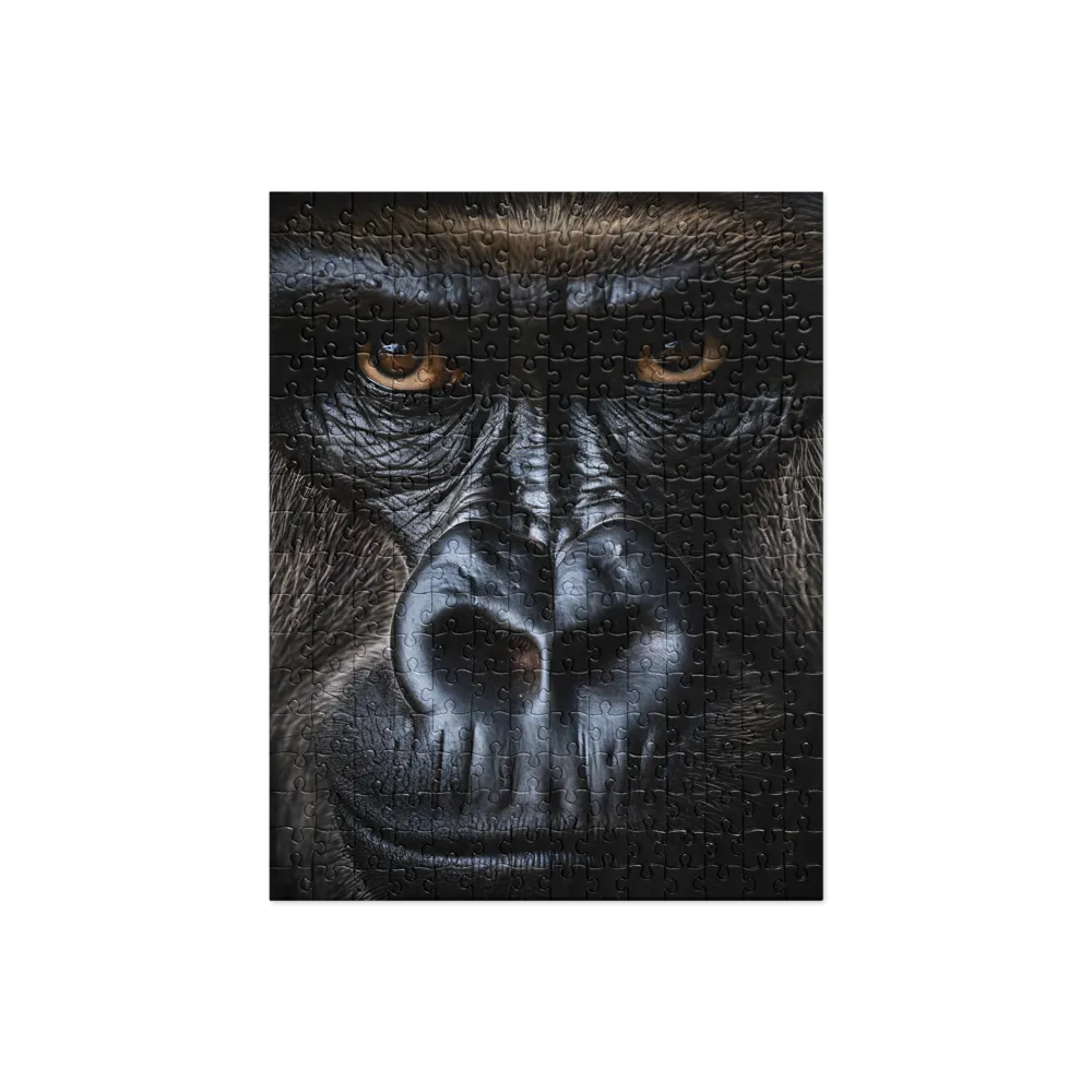 Gaze of the Wild: A Gorilla's Portrait | Jigsaw Puzzle | 252 pieces