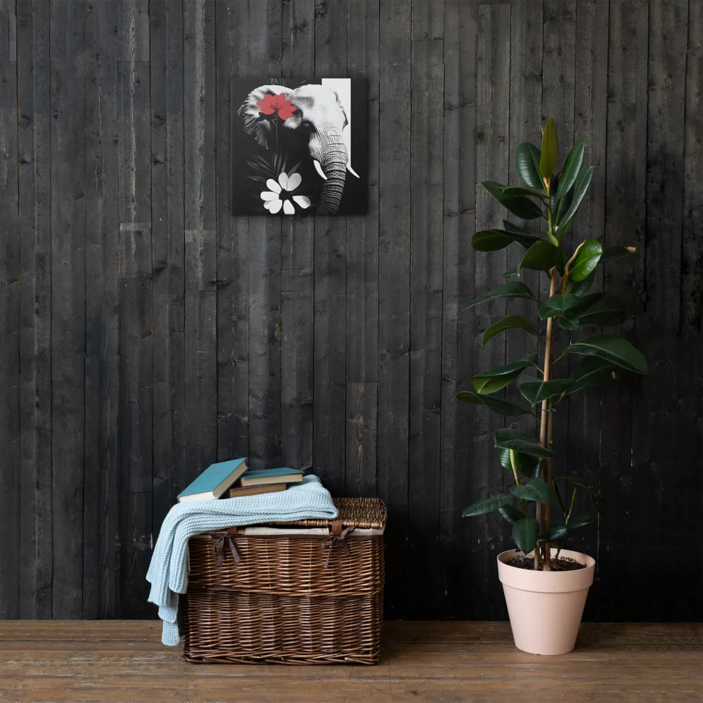 Elephant Harmony | Thin Canvas | 16″×16″