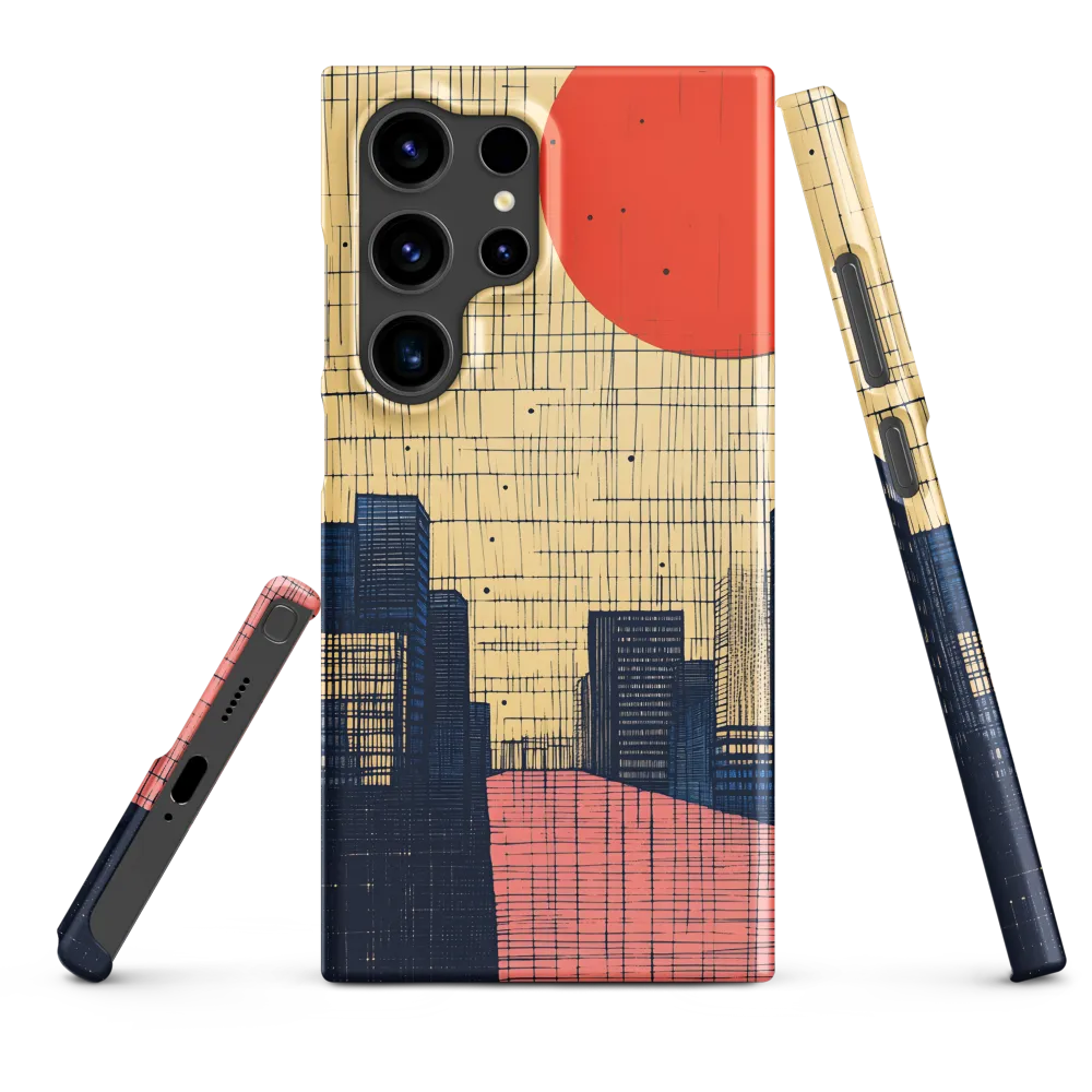 Urban Echoes: A Minimalist Cityscape | Phone Case |  S24 Ultra | Snap Case | Matte