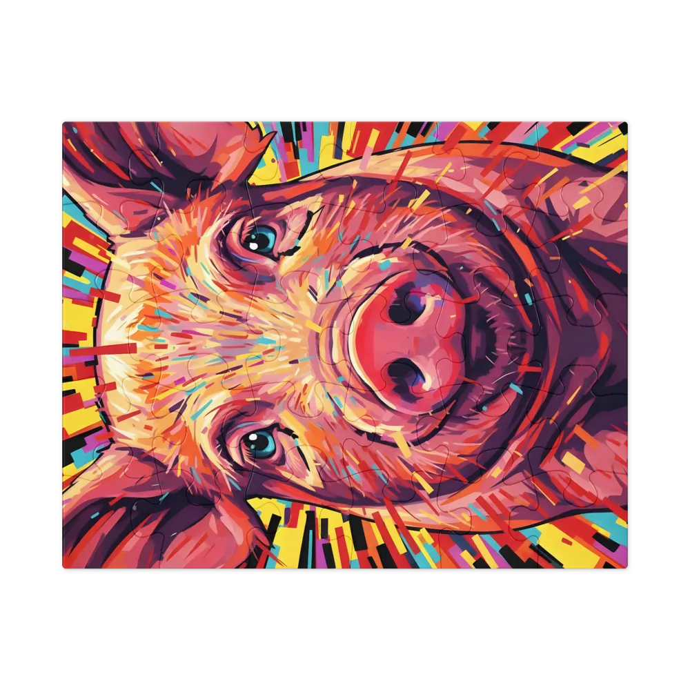 Prismatic Pig 
 Jigsaw Puzzle in Tin Box