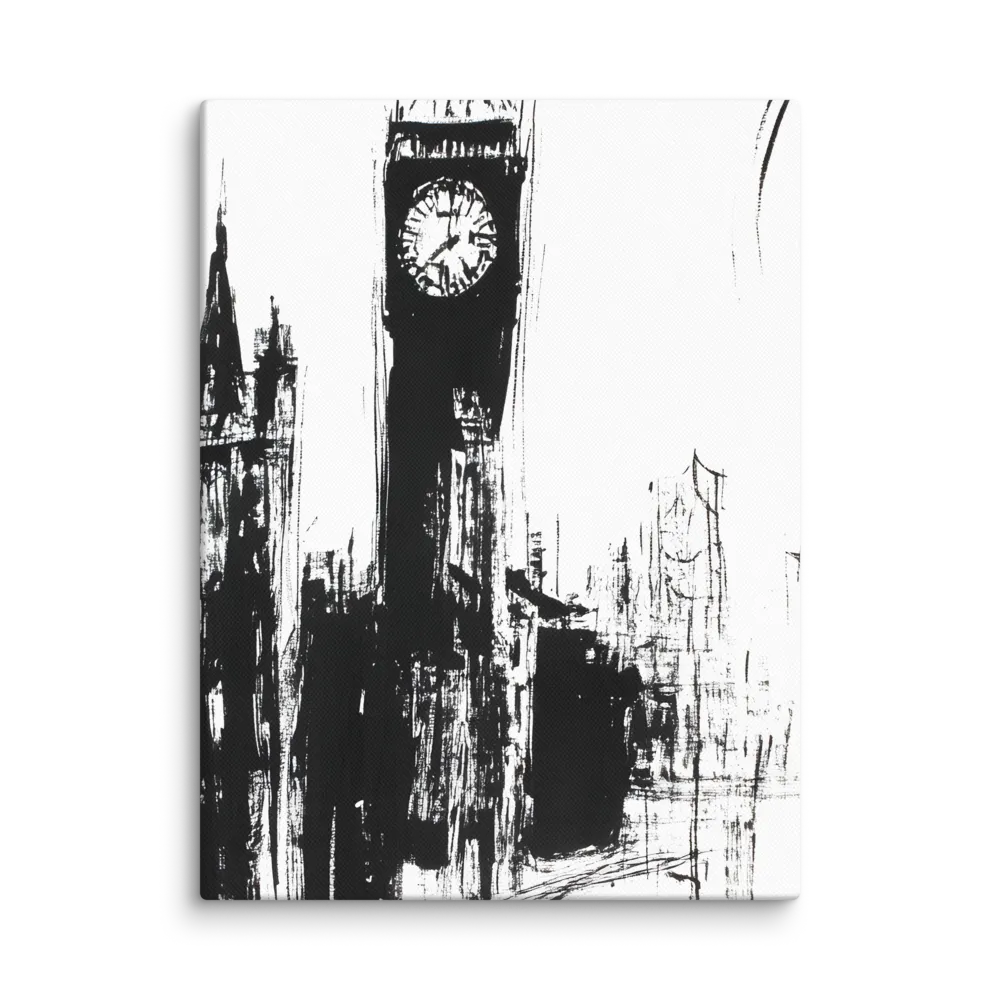 Clock Tower in Motion | Canvas | 12″×16″