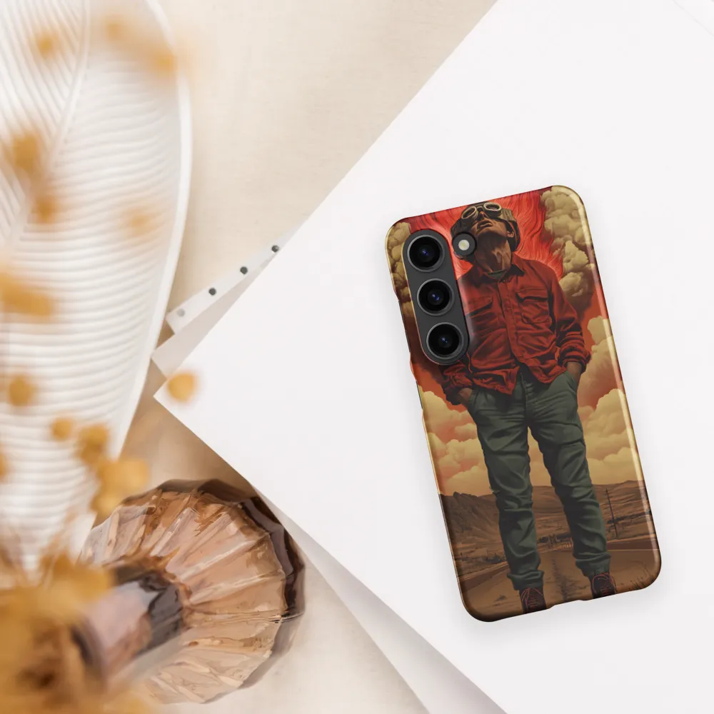 Defiant Spirit in a Surreal Landscape | Phone Case |  S23 | Snap Case | Matte