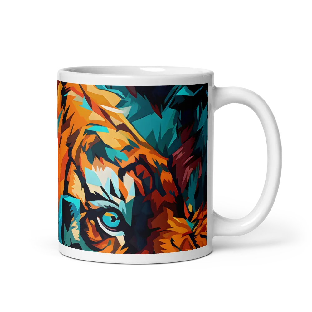 Wild Symphony: Abstract Tigers | Mug with White inside | 11 oz