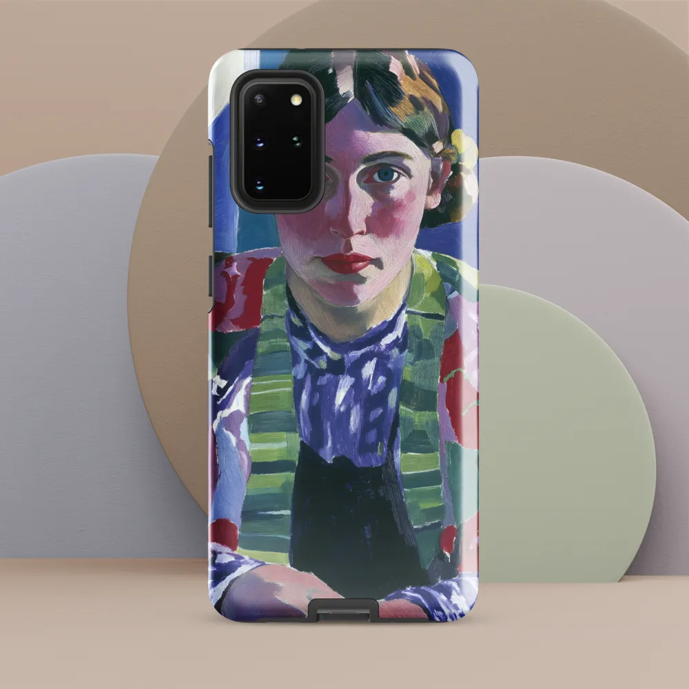 Vibrant Gaze: A Modernist Portrait