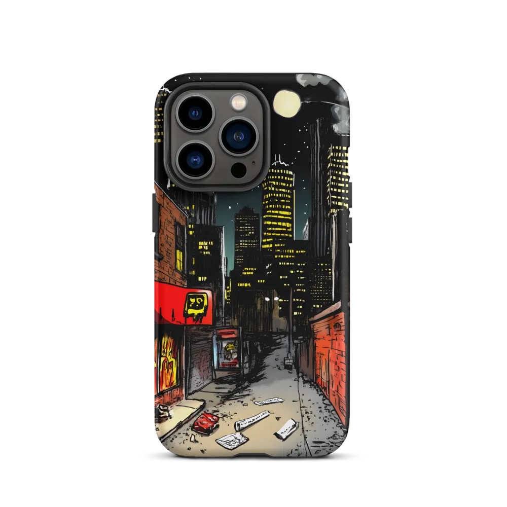 Nocturnal Cityscape: The Hidden Alley | Phone Case |  13 Pro | Tough Case | Matte