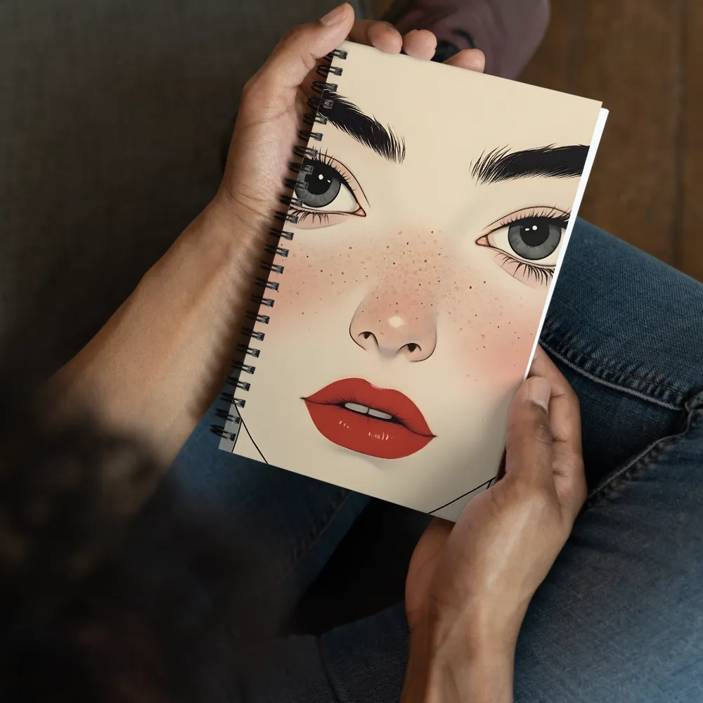 Serenity Captured: A Modern Portrait | Spiral Notebook