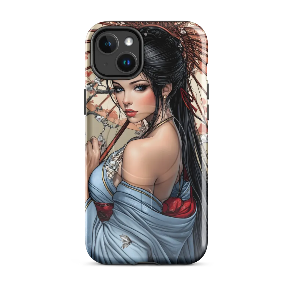 Elegance in Bloom | Phone Case |  14 Plus | MagSafe® Tough Case | Glossy