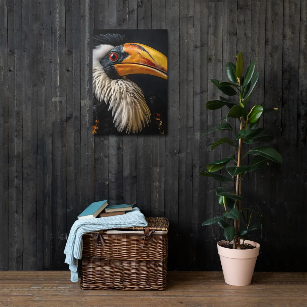 Majestic Hornbill Portrait | Thin Canvas | 20″×28″