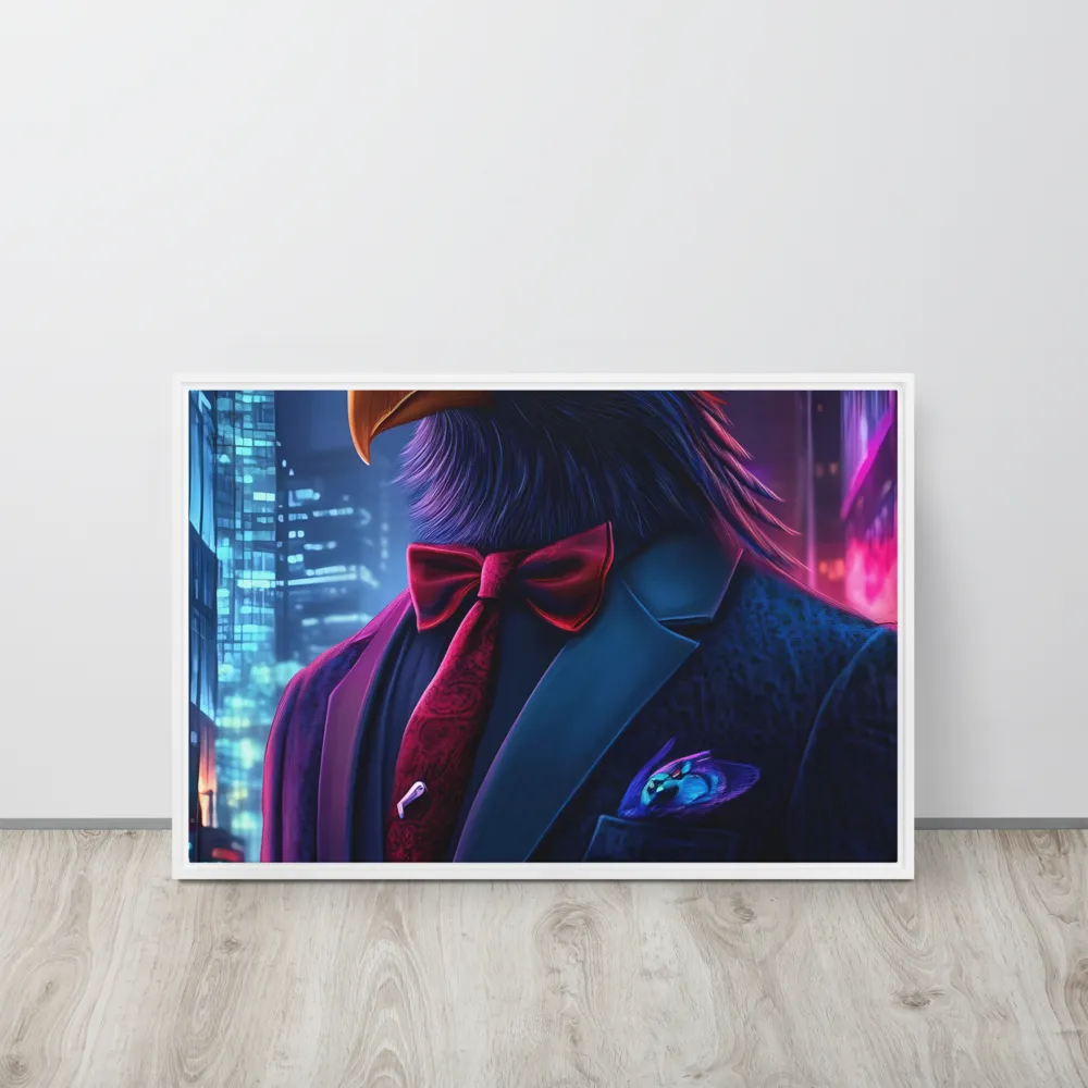 The Dapper Avian | Canvas with White Frame | 20″×30″