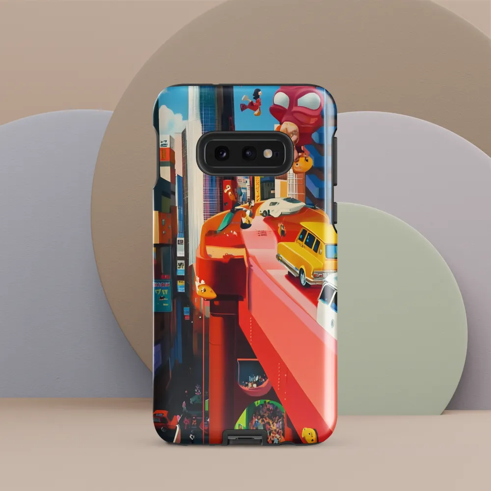 Urban Whimsy: A Colorful Cityscape | Phone Case |  S10e | Tough Case | Glossy