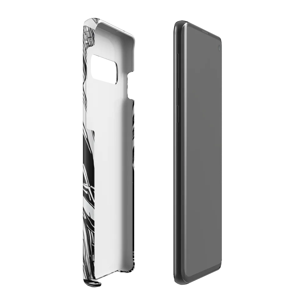 Urban Echoes: A Line Art Journey | Phone Case |  S10 Plus | Snap Case | Glossy