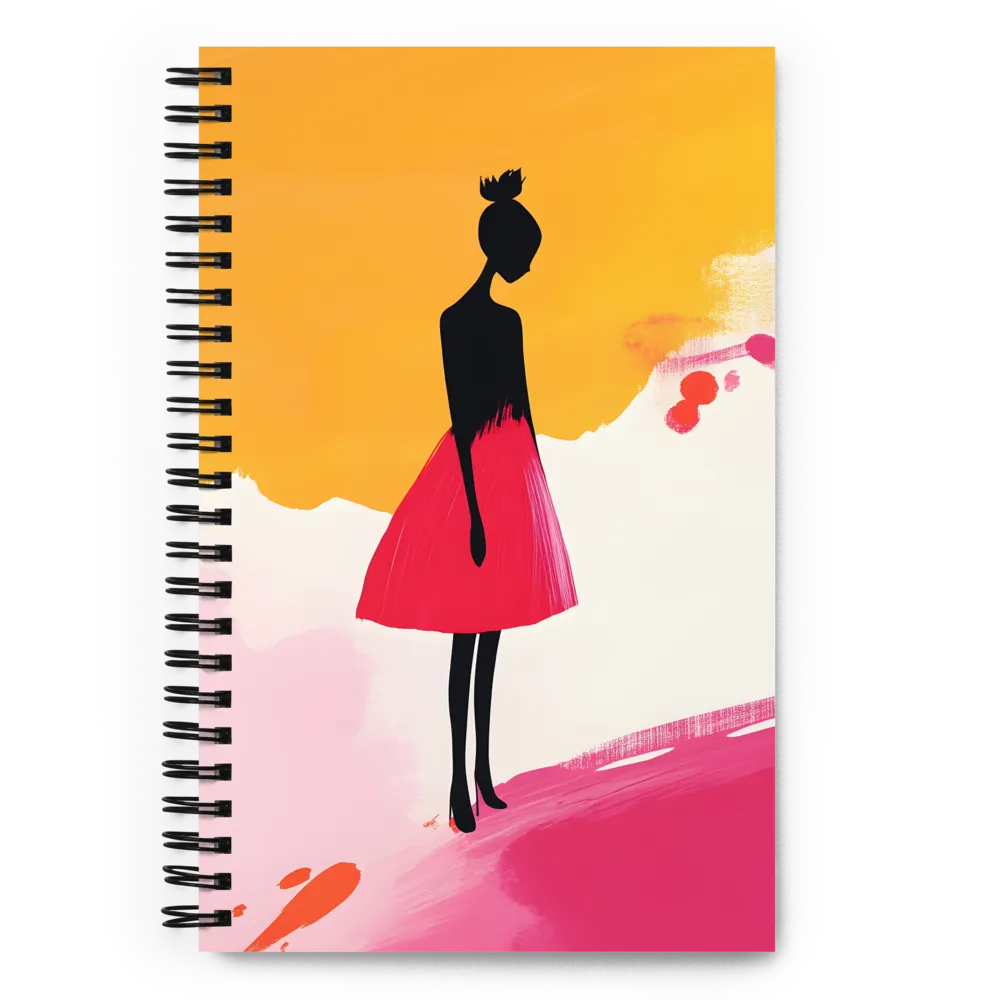 Silhouette Elegance | Spiral Notebook