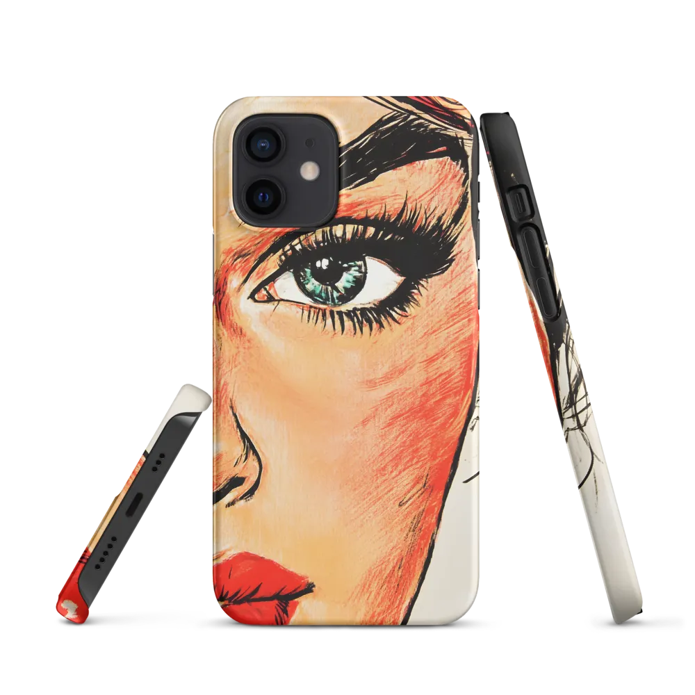 Turquoise Eye, Red Lip — Pop-Illustration Close-Up