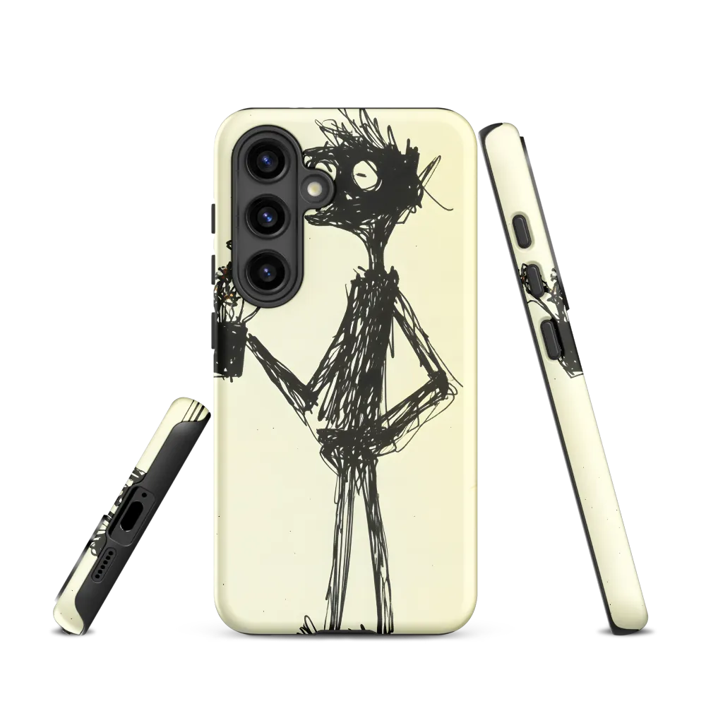 Whimsical Figure with Flowers
