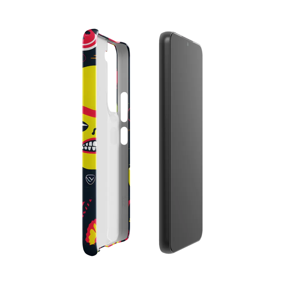 Neon Revelry: A Quirky Exploration of Modern Pop Art | Phone Case |  S22 | Snap Case | Glossy