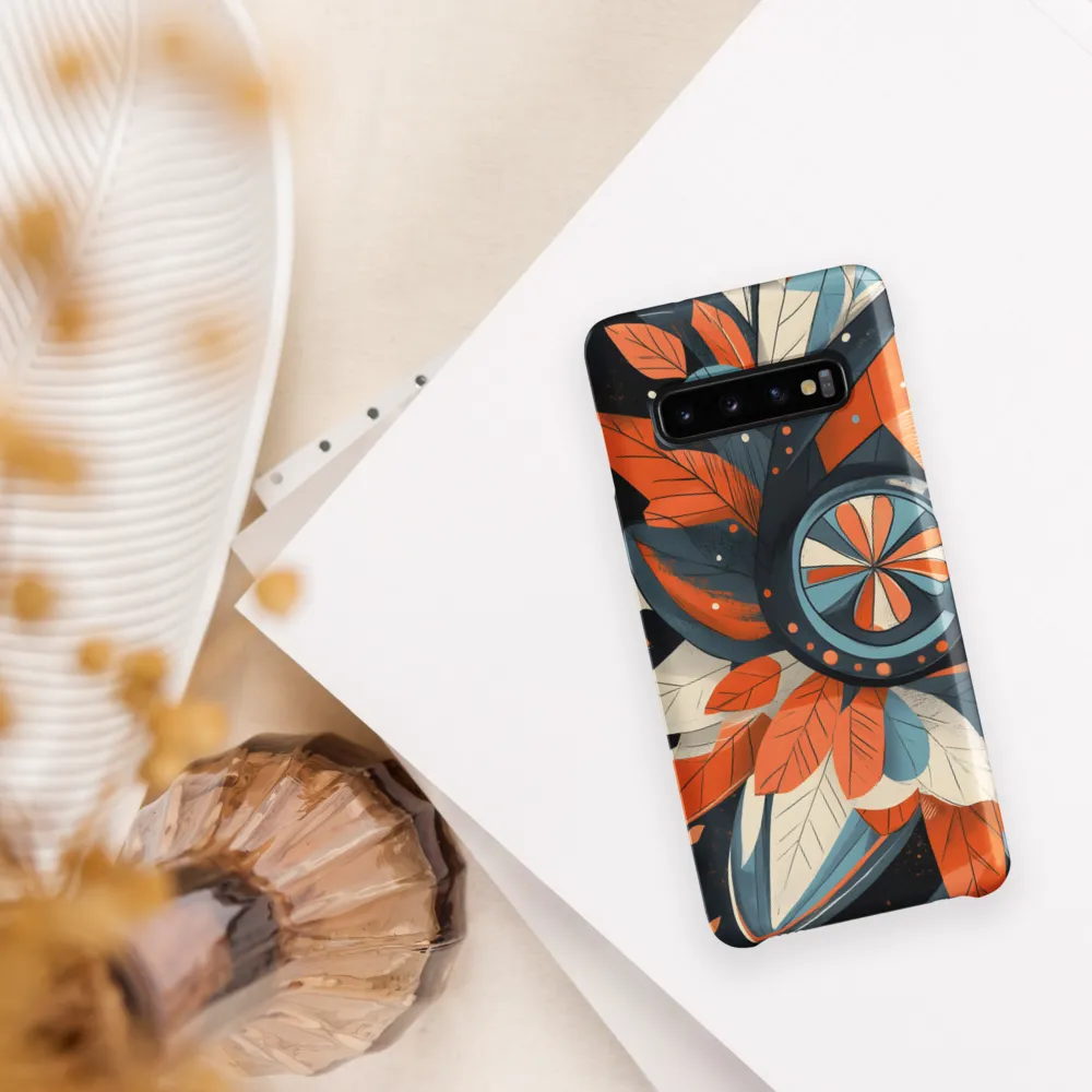 Floral Symphony in Orange and Teal