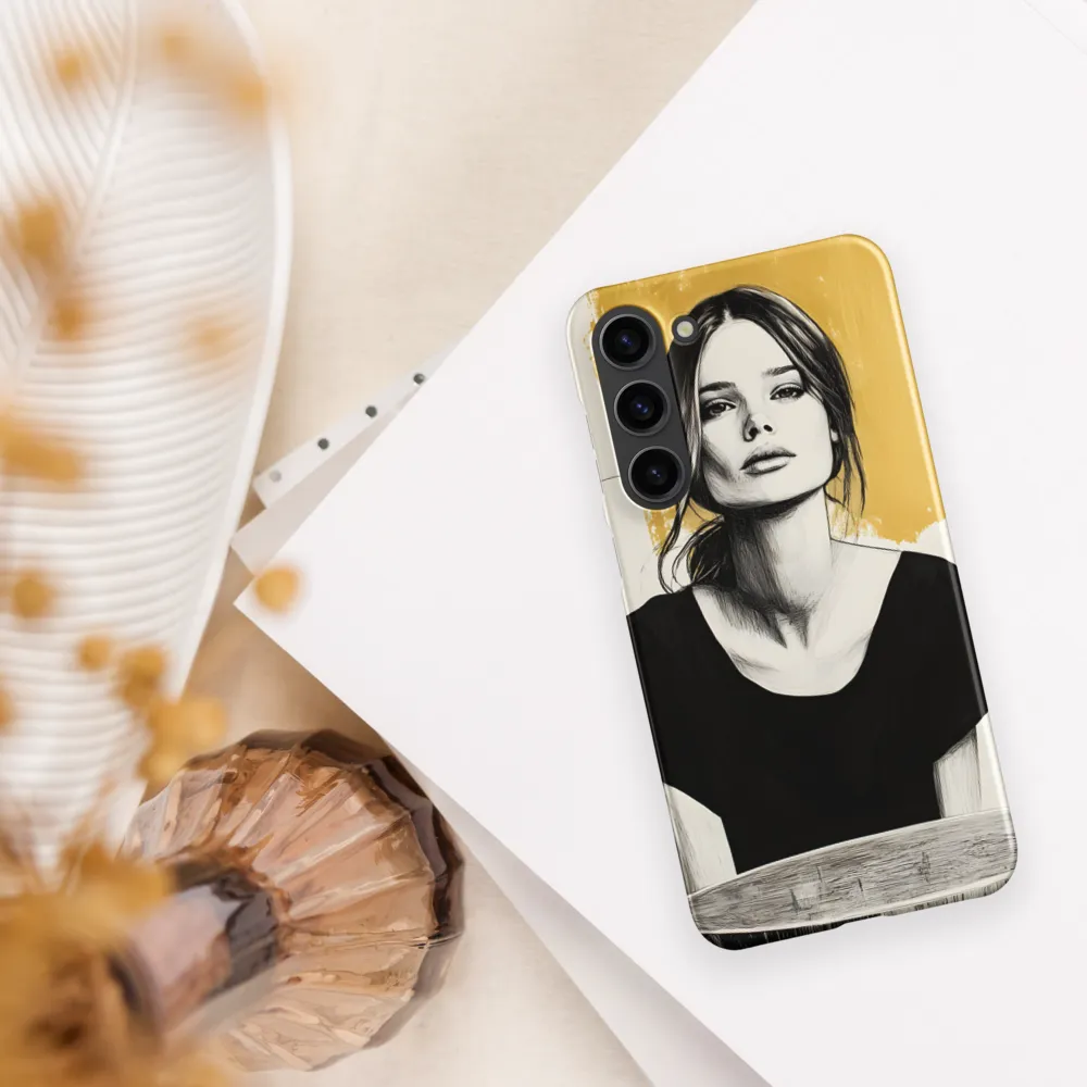 Golden Serenity: A Minimalist Portrait