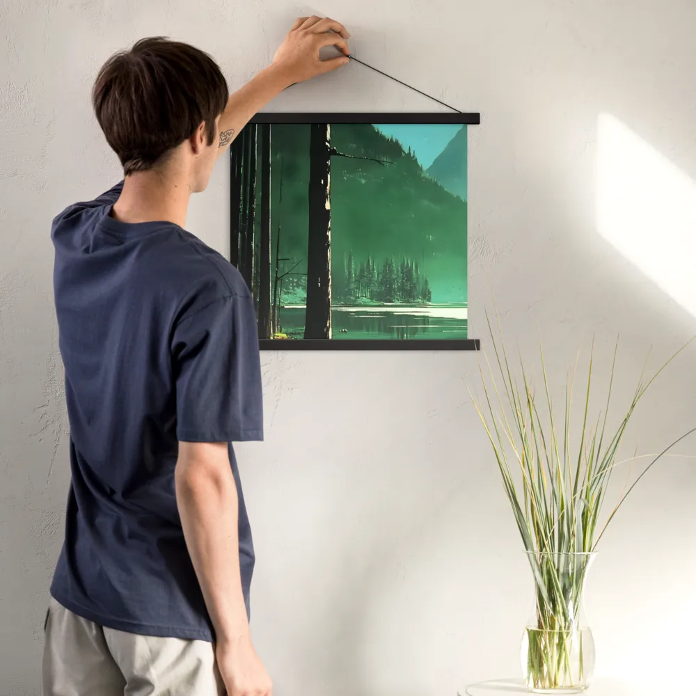 Reflections of Tranquility | Poster With Black Wood Hanger | 18″×18″