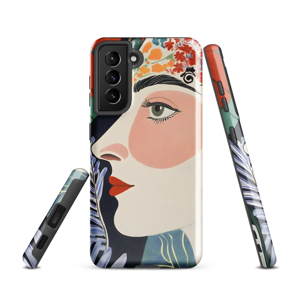 Floral Serenade: A Modern Portrait
