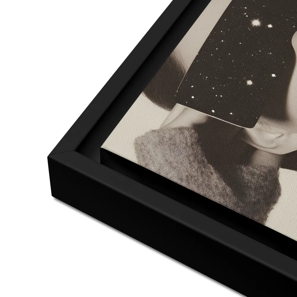 Celestial Elegance | Canvas with Black Frame | 16″×16″