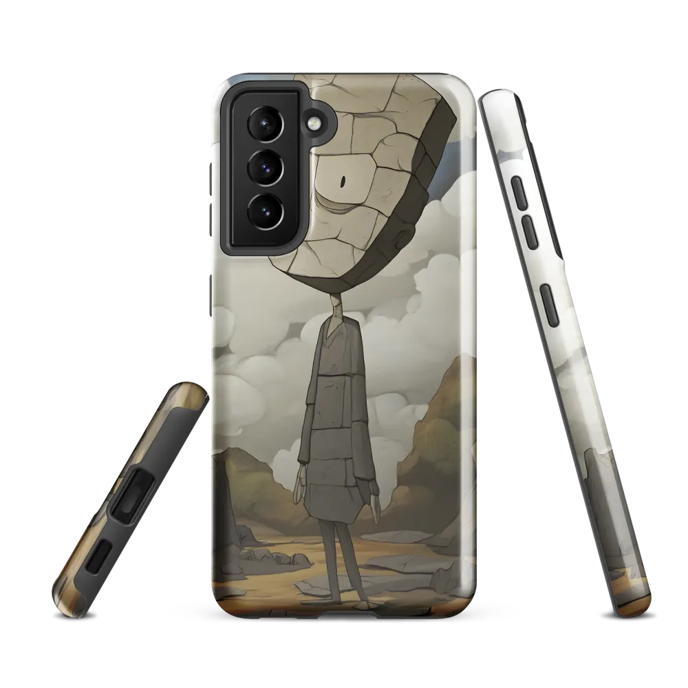 Whimsical Stone Figure in a Rocky Landscape | Phone Case |  S21 FE | Tough Case | Glossy