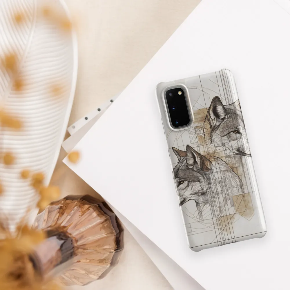 Geometric Harmony: The Essence of Wolves | Phone Case |  S20 | Snap Case | Matte