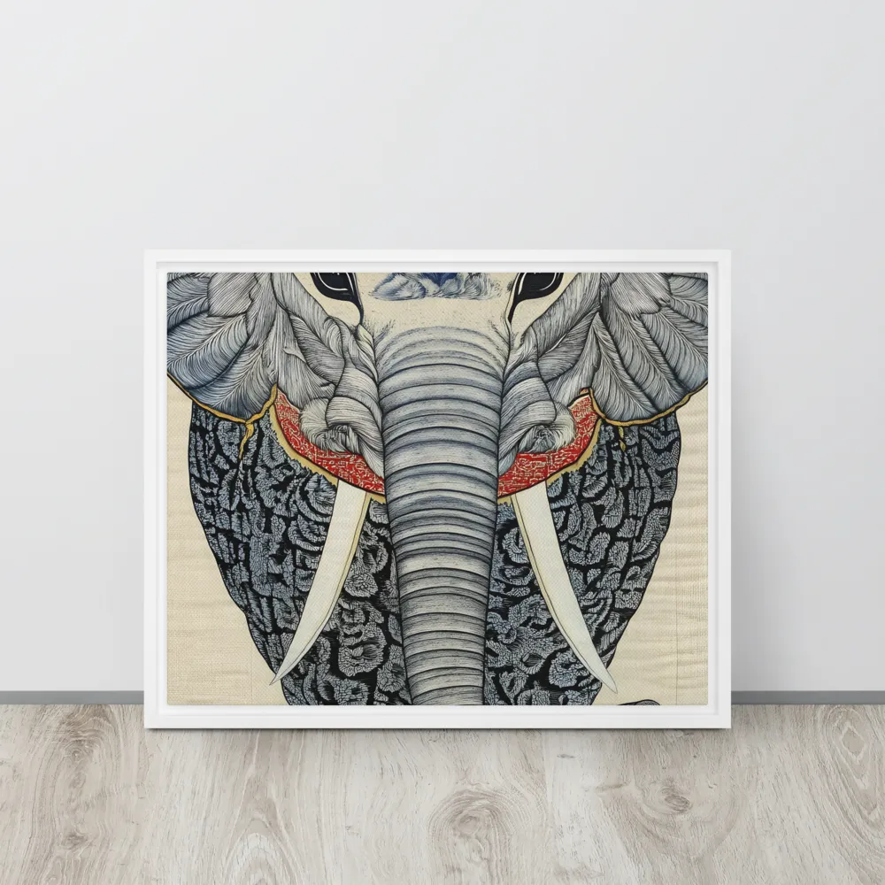 Majesty of the Elephant | Canvas with White Frame | 16″×20″