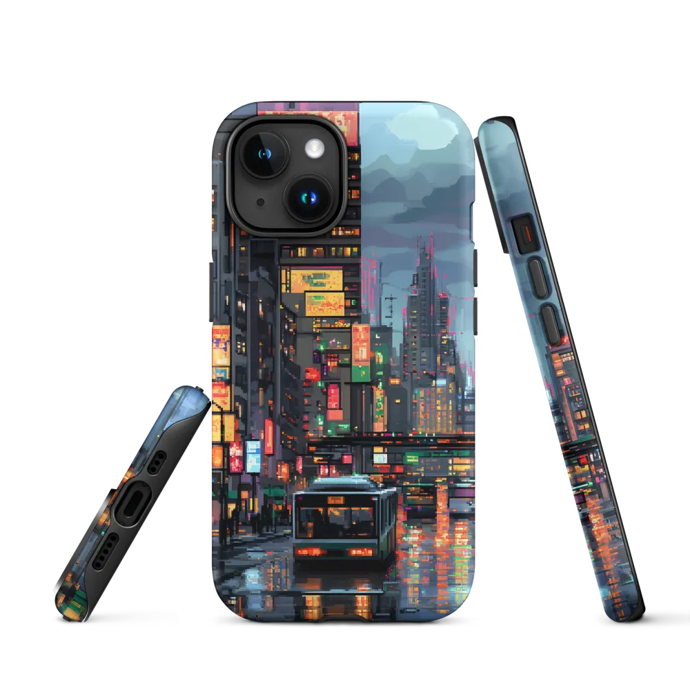 Neon Dreams: A Pixelated Urban Night