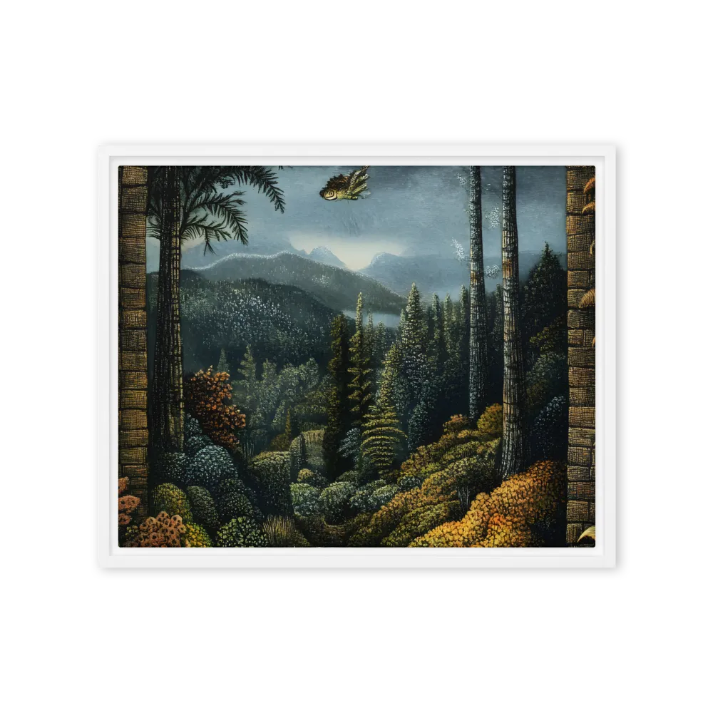 Whispers of the Enchanted Forest | Canvas with White Frame | 16″×20″