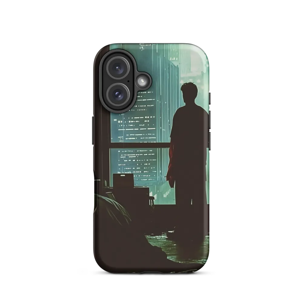 Silent Contemplation in a Futuristic Dystopia | Phone Case