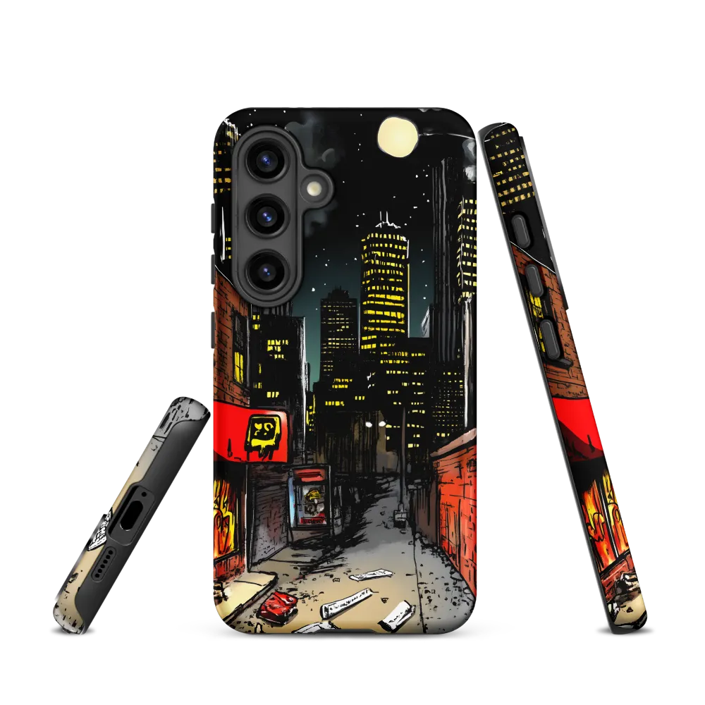 Nocturnal Cityscape: The Hidden Alley | Phone Case |  S24 | Tough Case | Matte