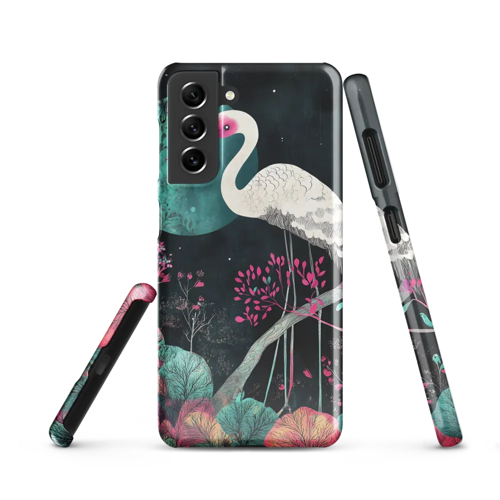 Ethereal Presence: Heron in a Floral Dreamscape