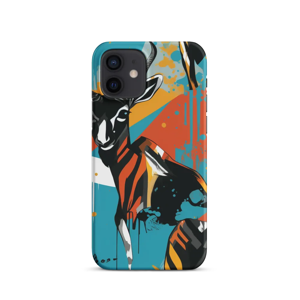 Dynamic Antelope in Vivid Abstract