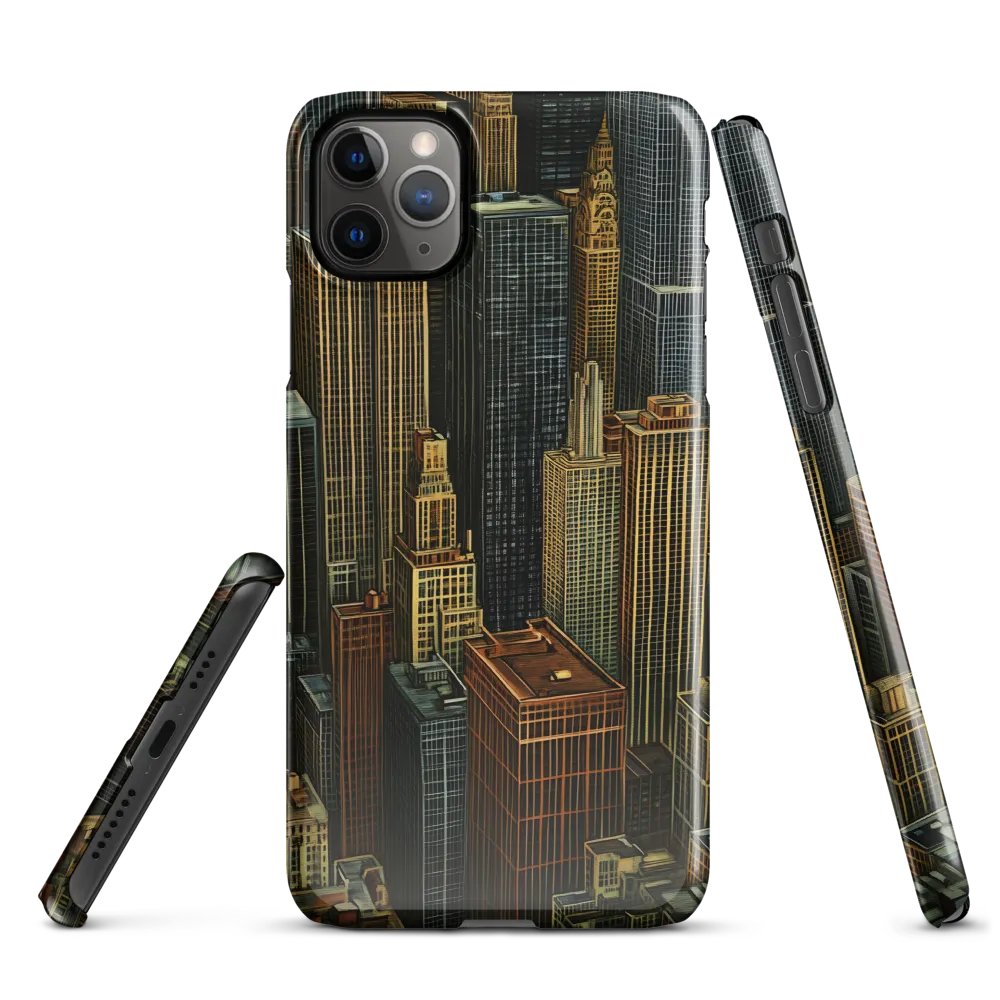 Urban Elegance: A Golden Cityscape | Phone Case |  11 Pro Max | Snap Case | Glossy