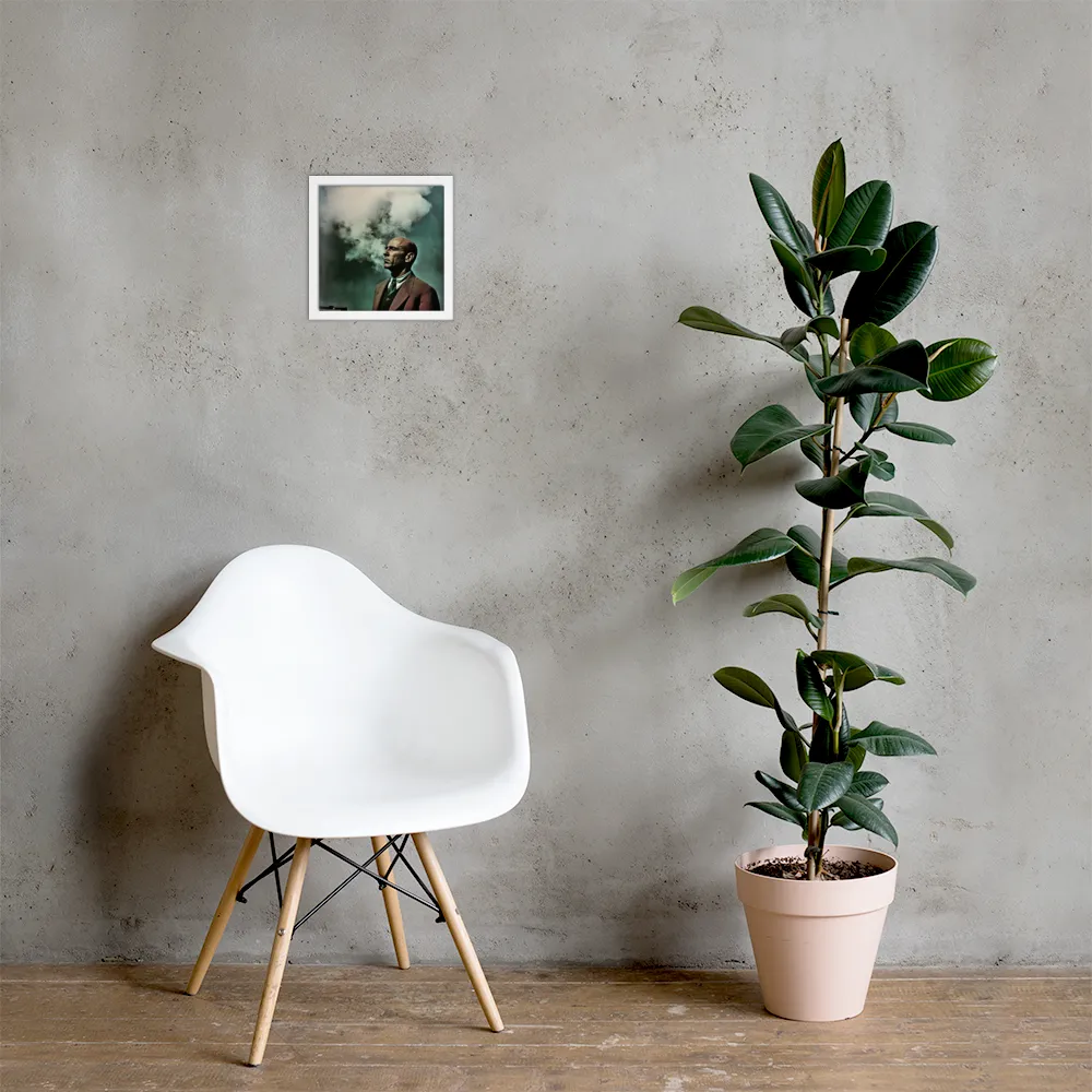 Clouded Thoughts | Poster with White Frame | 10″×10″