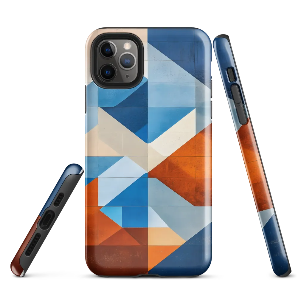 Geometric Harmony: A Vibrant Landscape | Phone Case |  11 Pro Max | Tough Case | Glossy