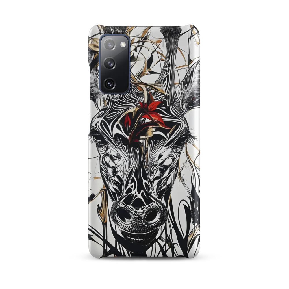 Floral Elegance: The Giraffe's Portrait