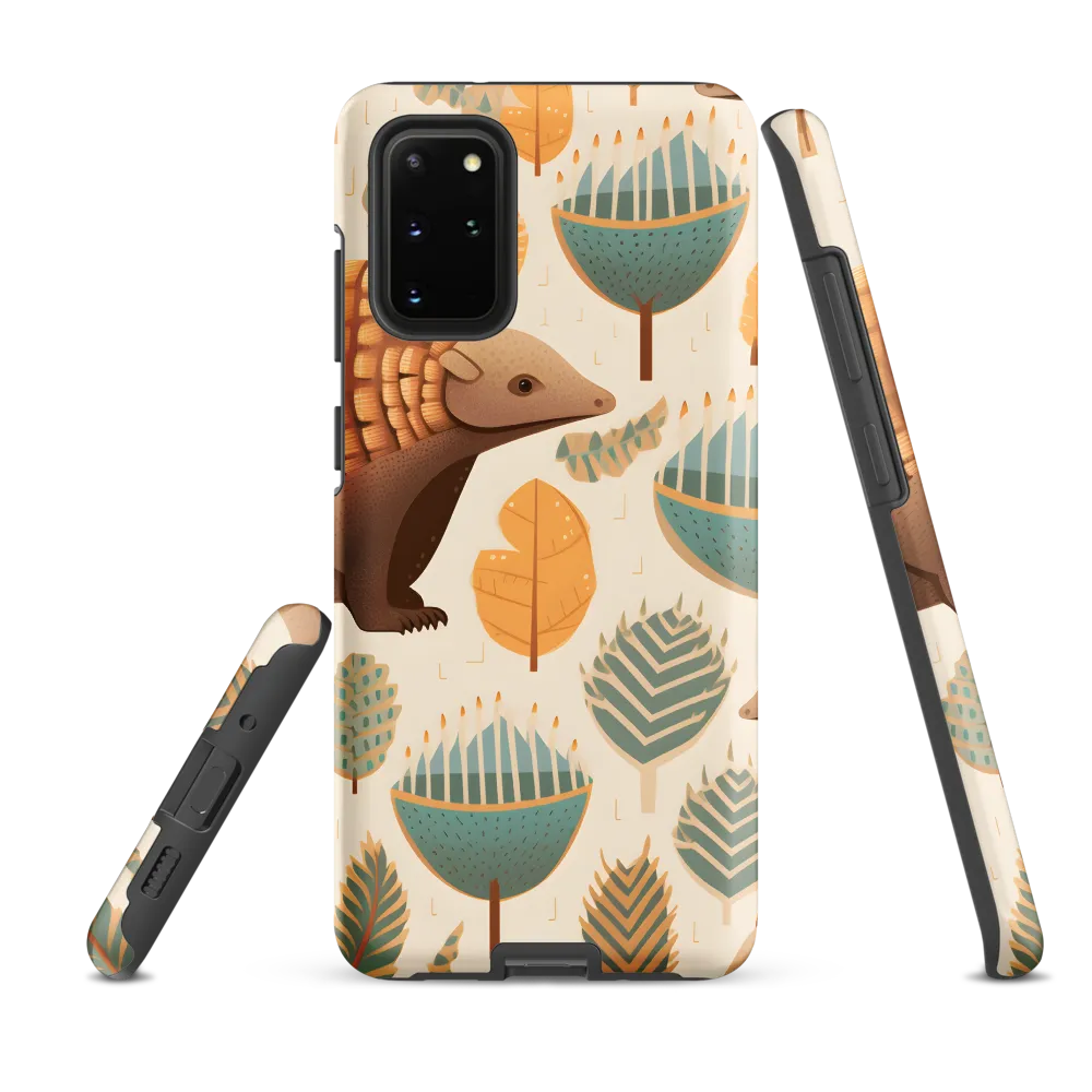 Pangolins in a Whimsical Habitat