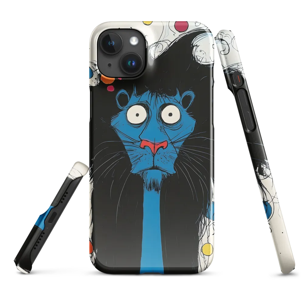Whimsical Blue Lion