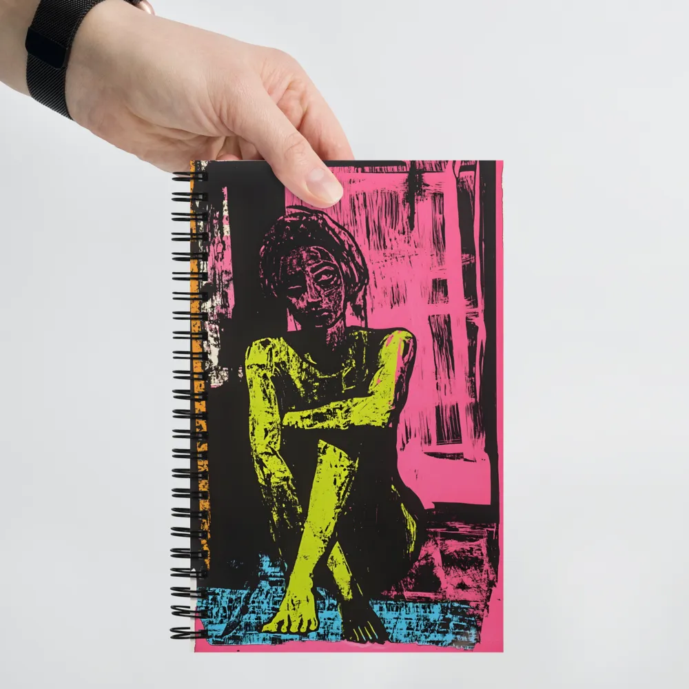 Contemplation in Neon | Spiral Notebook