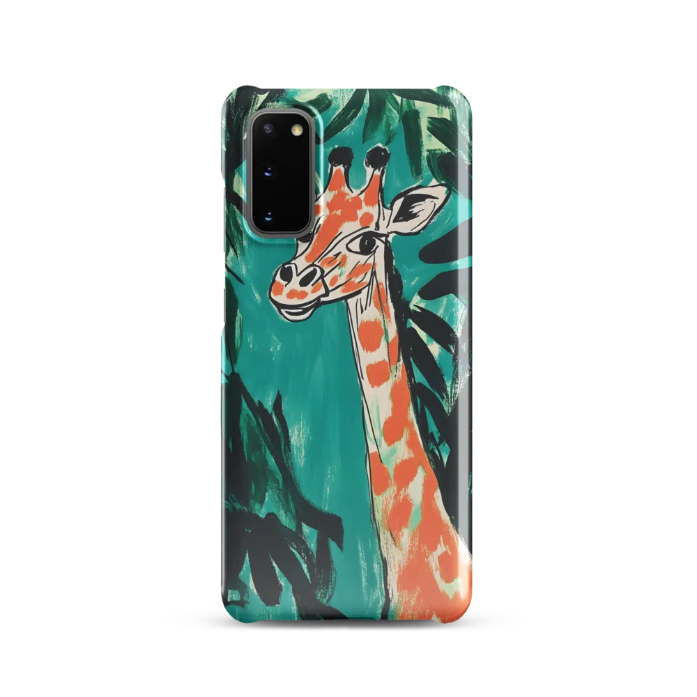 Curious Giraffe in Lush Greenery | Phone Case |  S20 | Snap Case | Glossy
