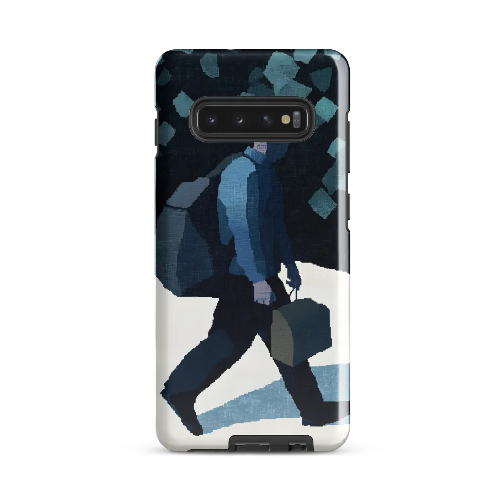 Urban Solitude: A Journey in Blue | Phone Case |  S10 Plus | Tough Case | Glossy