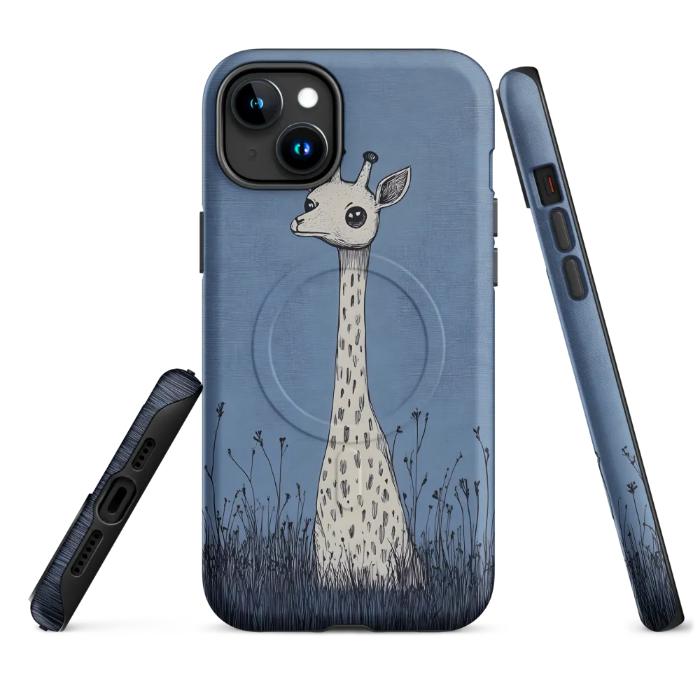 Whimsical Giraffe in Blue