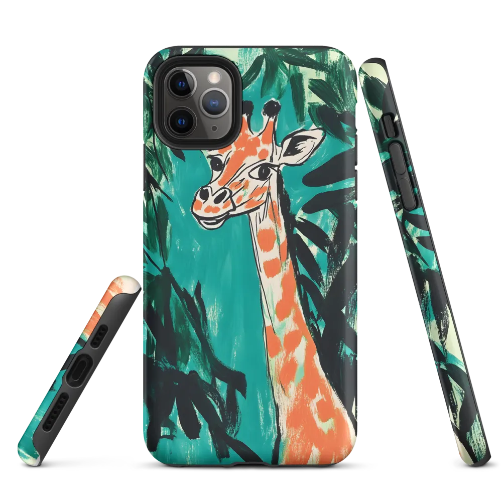 Curious Giraffe in Lush Greenery | Phone Case |  11 Pro Max | Tough Case | Matte